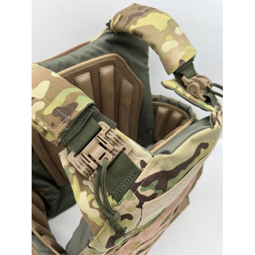 Бронежилет ЗАЩИТНИК в Краснодаре с кевларовым баллистическим пакетом C2, капами и бронеплитами Бр5