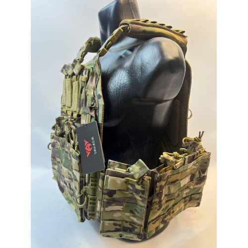 Жилет (плитник быстросъёмный YAKEDA original /разгрузка)2 с подсумками на спине в Краснодаре