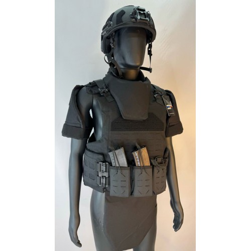 Бронежилет разгрузочный UNIVERSAL ARMOR в Краснодаре (СВМПЭ + бронеплиты Бр5 класса) черный