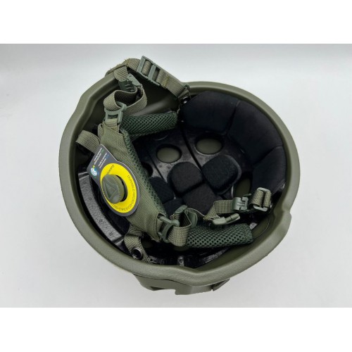 Кевларовый тактический баллистический композитный шлем ACH MICH NIJ IIIA Ops-Core (цвет «олива») / Бр2 класс защиты / с защитой ушей и системой регулировки Венди в Краснодаре