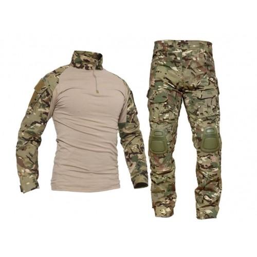 Костюм тактический с наколенниками и налокотниками камуфляжный MTP «Shark  Skin» в Краснодаре