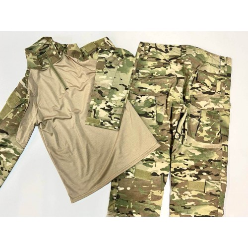 Костюм тактический с наколенниками и налокотниками камуфляжный MTP «Shark  Skin» в Краснодаре