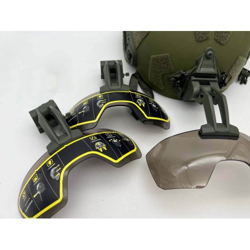 Откидные флип очки с кронштейном на шрауд для тактического шлема в Краснодаре