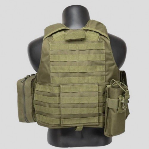 Тактический разгрузочный жилет «5 / пять карманов» с подсумками Tactical Molle Plate Carrier для съемных бронепластин в Краснодаре