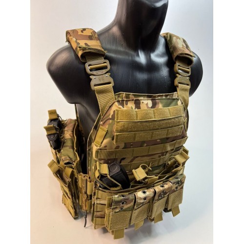 Жилет (плитник быстросъёмный/разгрузка) с возможностью установки боковых плит или боковых баллистических пакетов в Краснодаре