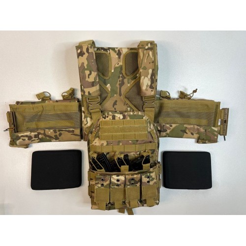 Жилет (плитник быстросъёмный/разгрузка) с возможностью установки боковых плит или боковых баллистических пакетов в Краснодаре